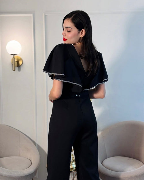 ALIX: Combinaison Élégante Drapée - Aube Couture