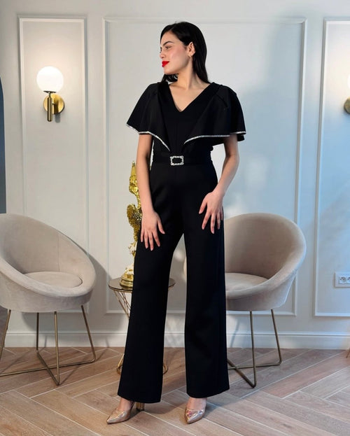 ALIX: Combinaison Élégante Drapée - Aube Couture
