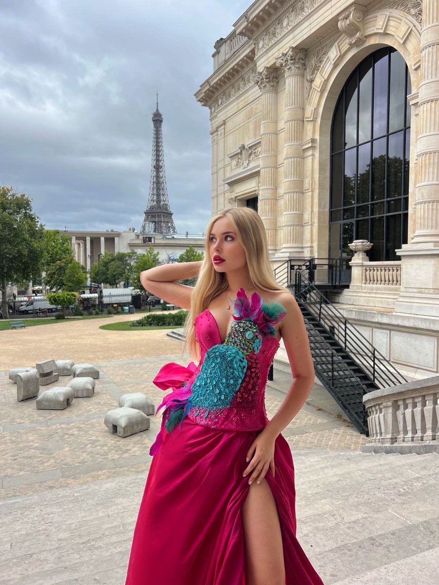 ÂME SAUVAGE: Robe couture broderies - Aube Couture