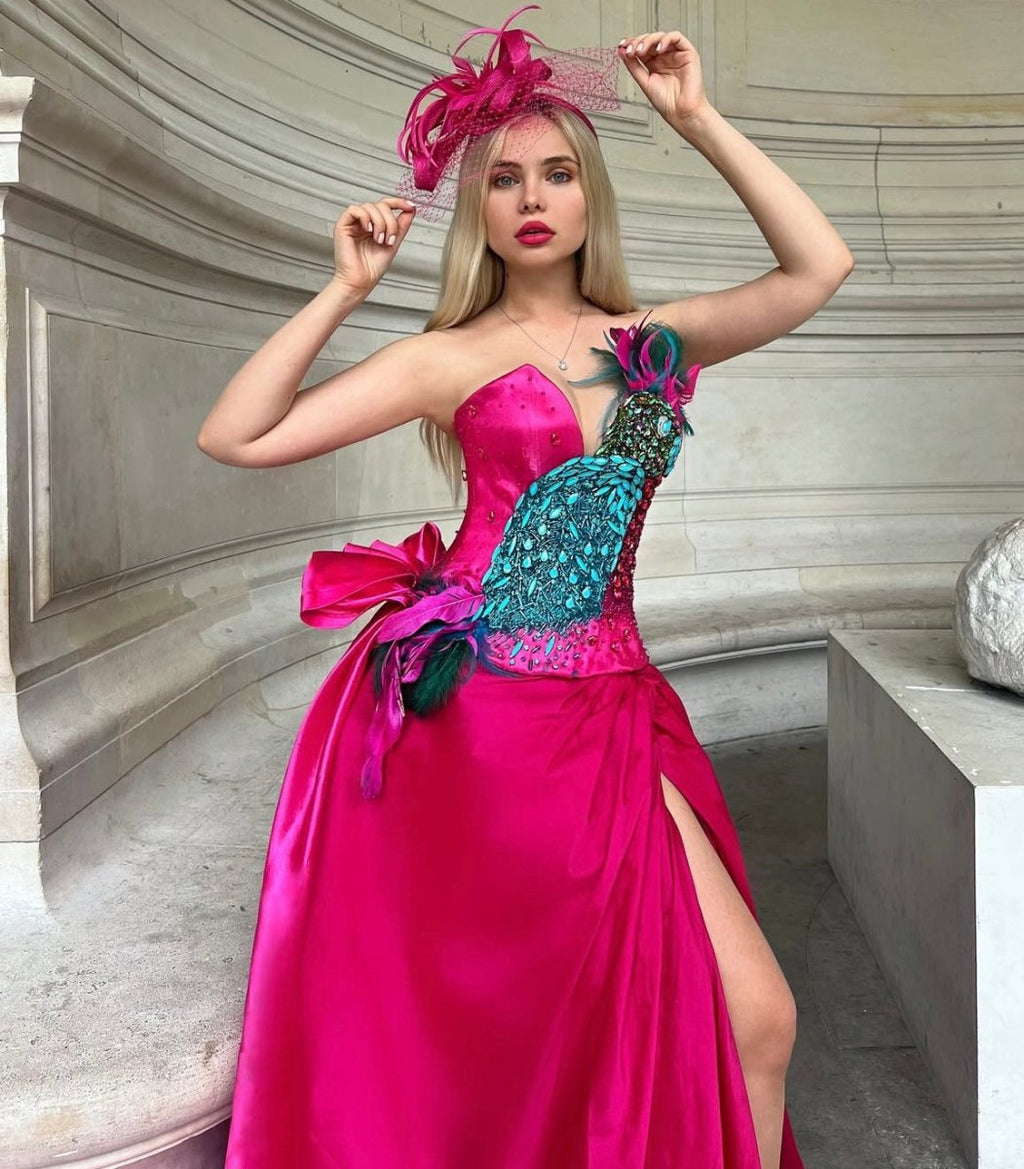 ÂME SAUVAGE: Robe couture broderies - Aube Couture